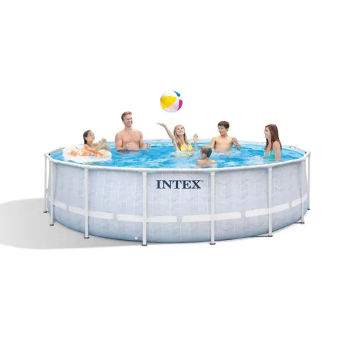 Intex Prisma Chevron csővázas kör alakú medence szett 4,88m x 1,22m (26746)