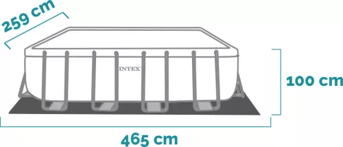 Intex Prisma csővázas medence 400 x 200 x 100 cm + papírbetétes szűrő (26788)