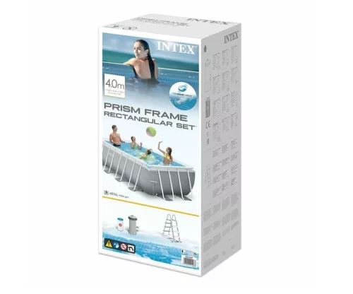 Intex Prisma csővázas medence 400 x 200 x 100 cm + papírbetétes szűrő (26788)