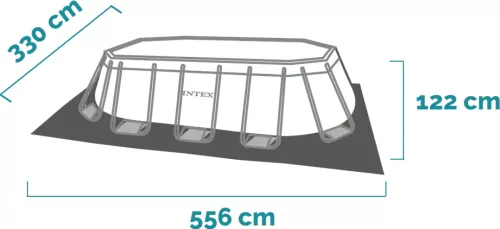 Intex Prisma Ovális csővázas medence szett 503 x 274 x 122 cm (26796)