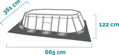 Intex Prisma Ovális csővázas medence szett 610 x 305 x 122 cm (26798)