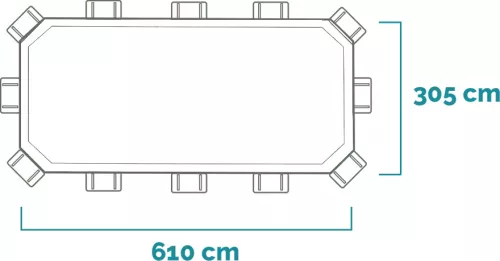 Intex Prisma Ovális csővázas medence szett 610 x 305 x 122 cm (26798)