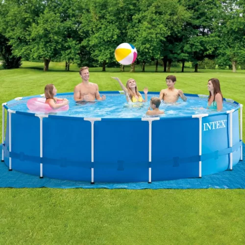 Intex Metal Frame Prisma csővázas medence, 457 x 122 cm + papírbetétes szűrővel (28242)