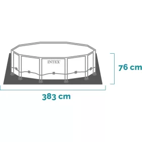   Intex medence csővázas kör alakú 366 x 76 cm + papírbetétes szűrő (28212)