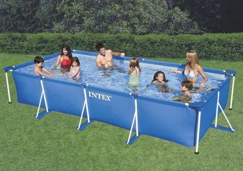 Intex szögletes csővázas medence 450 x 220 x 84 cm - vízforgató nélkül (28273)