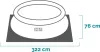 Intex Piknik galléros medence, kör alakú 305 x 76 cm + papírbetétes szűrő (28122)