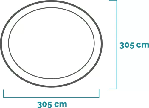 Intex Piknik galléros medence, kör alakú 305 x 76 cm + papírbetétes szűrő (28122)