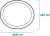 Intex Piknik galléros medence, kör alakú 366 x 76 cm vízforgató nélkül (28130)