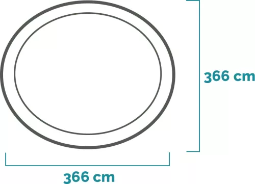 Intex Piknik galléros medence, kör alakú 366 x 76 cm + papírbetétes szűrő (28132)