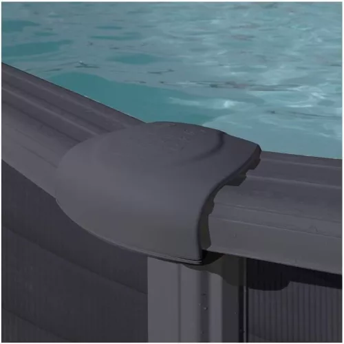 GRE 460 x 120 cm kör medence sötétszürke vízforgató nélkül