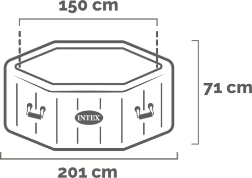 Intex Pure Spa Jet&Bubble DELUXE Masszázsmedence 4 személyes