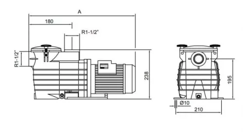 Kripsol Ondina szivattyú 0,5LE, 0,58kW/230V, 8m3/h