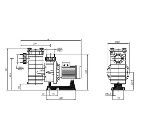 Szivattyú HCP 38353-KAPRI 68 3,5 LE/400V, 68 m3/h