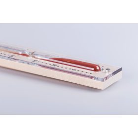   Fehér juhar homokóra átlátszó dekoratív borítással, piros homokkal