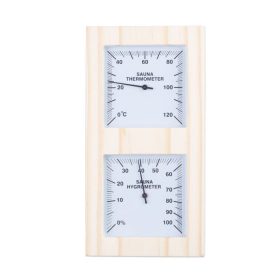   SAUNABAU fenyő hőmérő-páramérő 2.0 fehér számlappal, álló kivitel