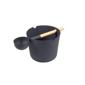   SaunaRituaali 5 literes dézsa és kanál szett, fekete színű