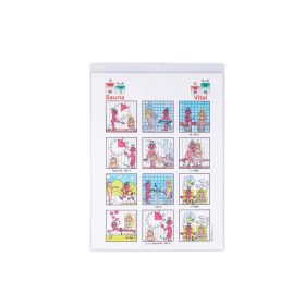   Szauna és gőzös szauna használati útmutató nemzetközi, 217*302mm, vízálló, keret nélkül