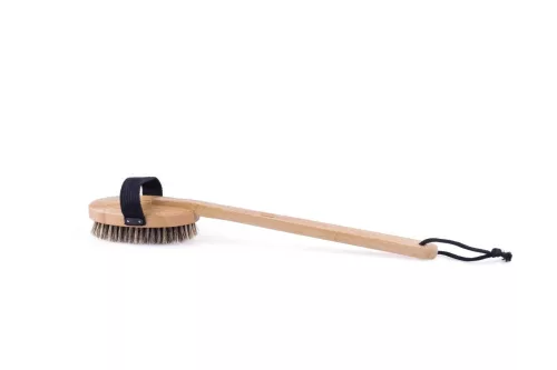 Rento ovális hátkefe 41cm, sötét, hőkezelt bambusz