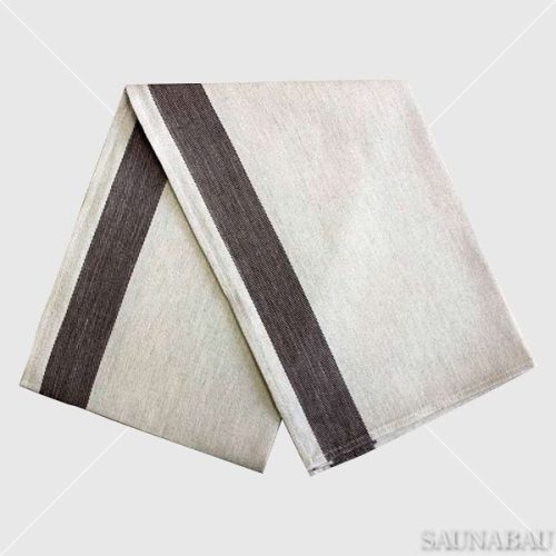 Emendo padkendő, barna-drapp, 50x150cm, anyaga 60% len, 40% pamut
