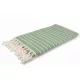 HAMAM szauna lepedő 95x180 cm, halszálka mintás, 50% bambusz-50% pamut, zöld