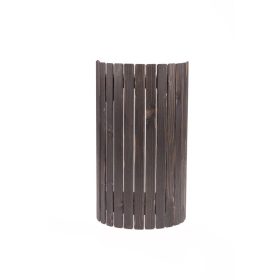   SAUNABAU festett fali lámpaárnyékoló, füstös szauna (fekete), függőleges lécezéssel