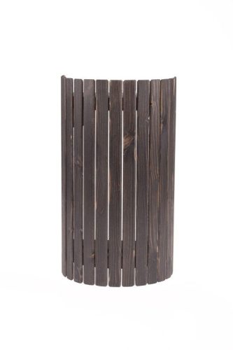 SAUNABAU festett fali lámpaárnyékoló, füstös szauna (fekete), függőleges lécezéssel