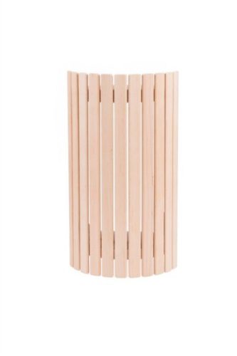 SAUNABAU sarok lámpaárnyékoló éger fából függőleges lécezéssel