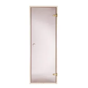   Szauna üvegajtó bronz üveggel, csomómentes nyárfa tokkal 7x19(686x1900mm) levehető küszöbbel