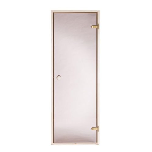Szauna üvegajtó bronz üveggel, csomómentes nyárfa tokkal 7x19(686x1900mm) levehető küszöbbel
