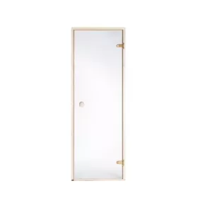   Szauna üvegajtó víztiszta üveggel, csomómentes nyárfa tokkal 7x19(686x1900mm) levehető küszöbbel
