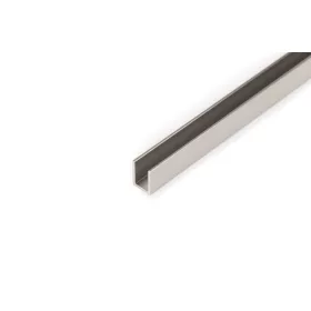   SAUNABAU U profil üvegfalakhoz szálcsíszolt alumíniumból, 250 cm szálhossz, 2x19x14,2mm, 15.22.511.1