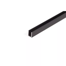   SAUNABAU U profil üvegfalakhoz alumíniumból fekete felülettel, 250 cm szál, 2x19x14,2mm, 15.22.510.4