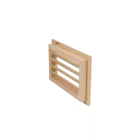   Szellőző rács éger fából 240x160x28 mm süllyesztett kivitel
