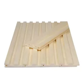   Világos nyárfa bordázott szauna lambéria A osztály 15 x 68 x 2100 mm