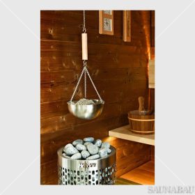   Aromaterápiás üst szaunához 2 literes rozsdamentes acélból, fogantyúval