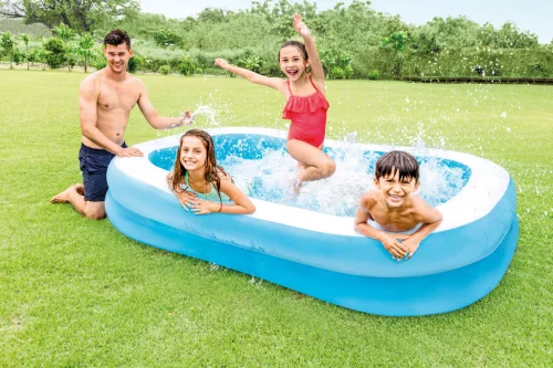 Intex felfújható családi medence kék (2,03m x 1,52m x 0,48m)