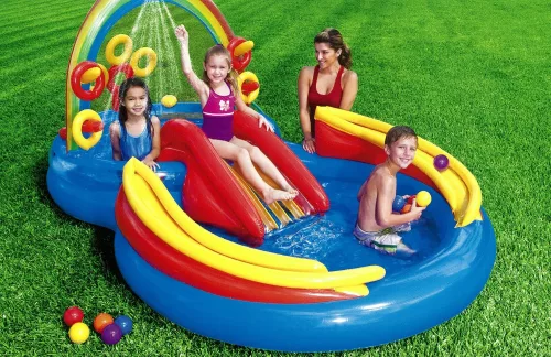 Intex Szivárvány kétkörös játszó medence 297 x 193 x 135 cm (57453)