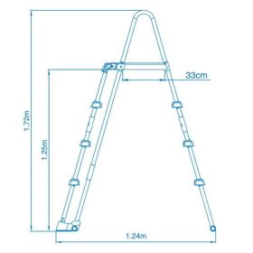 Intex Kétágú létra 120 cm magas medencékhez (28076)