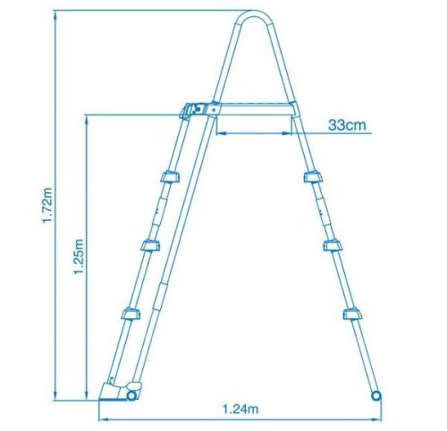 Intex Kétágú létra 120 cm magas medencékhez (28076)